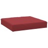 Coussins de palette lot de 3 rouge bordeaux tissu oxford 