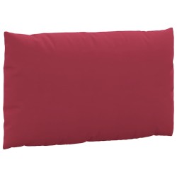 Coussins de palette lot de 3 rouge bordeaux tissu oxford 