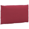 Coussins de palette lot de 3 rouge bordeaux tissu oxford 