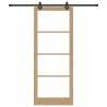 Porte coulissante avec kit de matériel 93x232 cm bois massif de pin 