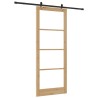 Porte coulissante avec kit de matériel 93x232 cm bois massif de pin 