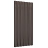 Panneaux de toit 12 pcs Acier enduit de poudre Marron 80x36 cm 