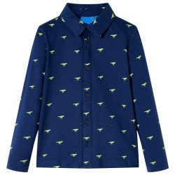 Chemise pour enfants bleu marine 140 
