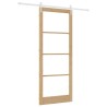 Porte Coulissante avec Kit Matériel 93x232 cm Bois Massif Pin 