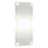Miroir mural avec lumières LED 30x80 cm verre rectangulaire 