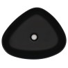 Lavabo triangulaire en céramique noir 50,5x41x12 cm 