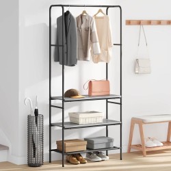 Portant à vêtements avec étagères Sonoma gris 77 x 30 x 171 cm 