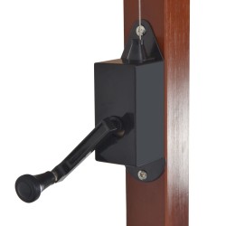 Parasol de jardin en porte-à-faux avec mât en bois taupe 