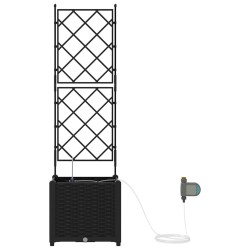 Jardinières de jardin 1 pc Noir 40 x 40 x 142 cm Plastique 