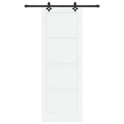 Porte coulissante avec quincaillerie 'ORKDAL'Bois massif en pin blanc 