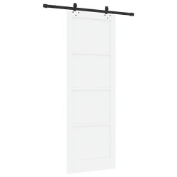 Porte coulissante avec quincaillerie 'ORKDAL'Bois massif en pin blanc 