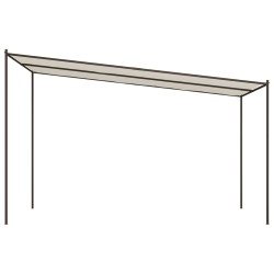 Belvédère blanc 4x4 m 180 g/m² tissu et acier 