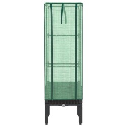 Jardinière surélevée avec housse aspect rotin 40x40x140 cm 
