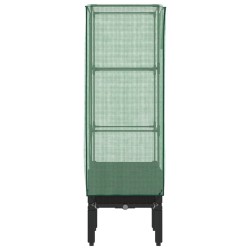 Jardinière surélevée avec housse aspect rotin 40x40x140 cm 