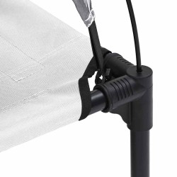 Lit pour chien surélevé avec toit amovible gris argenté XL acier 