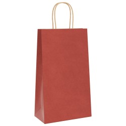 Sacs en papier 50 pcs avec poignées rouge 21x11x36 cm 