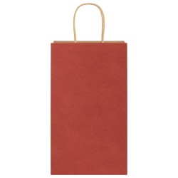 Sacs en papier 50 pcs avec poignées rouge 21x11x36 cm 
