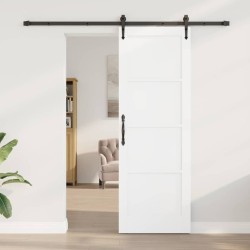 Porte coulissante avec quincaillerie 'ORKDAL'en pin blanc 