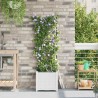 Jardinières de jardin 1 pc Blanc 40 x 40 x 142 cm Plastique 