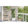 Jardinières de jardin 1 pc Blanc 40 x 40 x 142 cm Plastique 