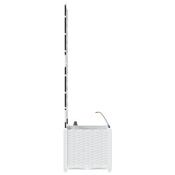 Jardinières de jardin 1 pc Blanc 40 x 40 x 142 cm Plastique 