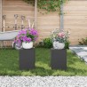 Supports de plantes d'extérieur 2 pièces Noir 24x24x35 cm Acier 