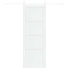 Porte Coulissante avec Quincaillerie Blanche 78x211 cm Bois Massif 