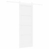 Porte Coulissante avec Quincaillerie Blanche 78x211 cm Bois Massif 