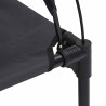 Lit pour Chien Surélevé avec Toit Amovible Noir XL Acier 