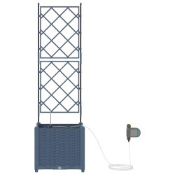Jardinières de jardin 1 pc Gris 40 x 40 x 142 cm Plastique 