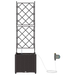 Jardinières de jardin 1 pc Marron 40 x 40 x 142 cm Plastique 