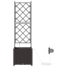 Jardinières de jardin 1 pc Marron 40 x 40 x 142 cm Plastique 