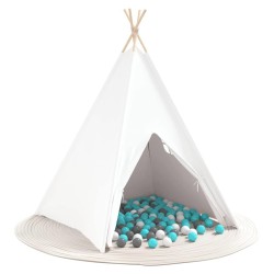 Tente Teepee Gris Menthe Moyen Coton & Plastique 