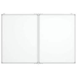 Tableau blanc magnétique pliable 100x80x1,7 cm aluminium 