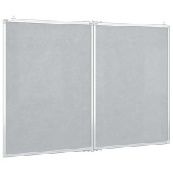 Tableau blanc magnétique pliable 100x80x1,7 cm aluminium 