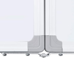 Tableau blanc magnétique pliable 100x80x1,7 cm aluminium 