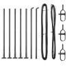 Ensemble de poteaux de clôture 7 pcs Gris Ø32mm 160 cm Béton 
