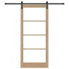 Porte Coulissante avec Quincaillerie 'ORKDAL'en Bois Massif & Verre 