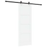 Porte coulissante avec kit de quincaillerie blanche 73,5x198,5 cm en bois de pin massif 