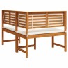 Banc d'angle de jardin avec coussins 140x100x91 cm en bois massif d'acacia 