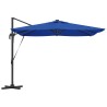 Parasol Cantilever Roma avec LEDs bleu azur – 286 x 285 x 270 cm, en aluminium. 