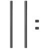 Poteaux de clôture 2 pcs Gris 70 cm Acier peint par poudre 