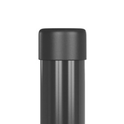 Poteaux de clôture 2 pcs Gris 70 cm Acier peint par poudre 