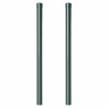 Poteaux de clôture 2 pcs Vert 60 cm Acier peint par poudre 
