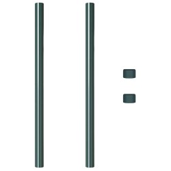 Poteaux de clôture 2 pcs Vert 60 cm Acier peint par poudre 