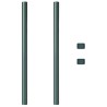 Poteaux de clôture 2 pcs Vert 60 cm Acier peint par poudre 