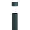 Poteaux de clôture 2 pcs Vert 60 cm Acier peint par poudre 