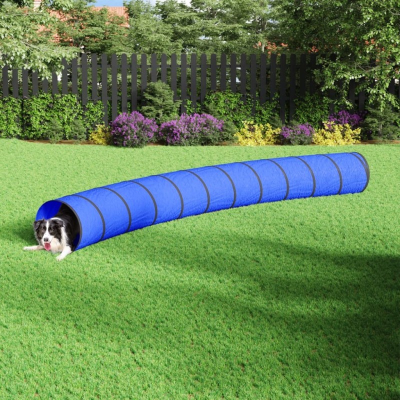 Tunnel pour chien bleu Ø 55x500 cm polyester 