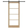 Porte coulissante avec quincaillerie 93x211 cm en bois massif de pin 