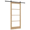 Porte coulissante avec quincaillerie 93x211 cm en bois massif de pin 